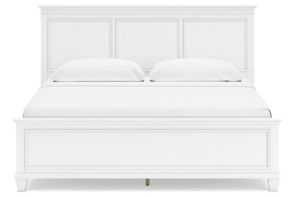 Fortman White King Panel Bed -  Ashley - Luna Furniture