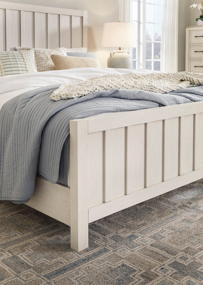 Shaybrock Antique White/Brown Panel Bedroom Set from Ashley - Luna Furniture