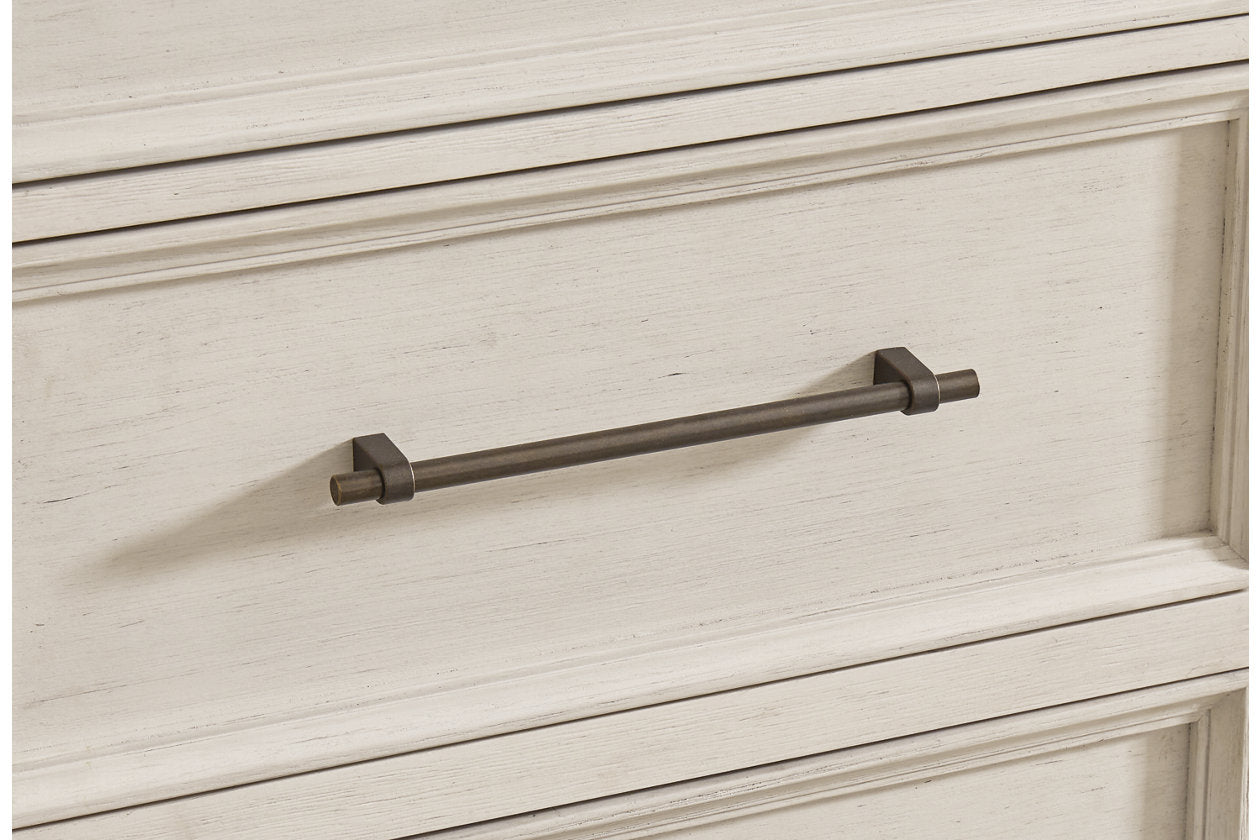 Shaybrock Antique White/Brown Dresser and Mirror -  Ashley - Luna Furniture