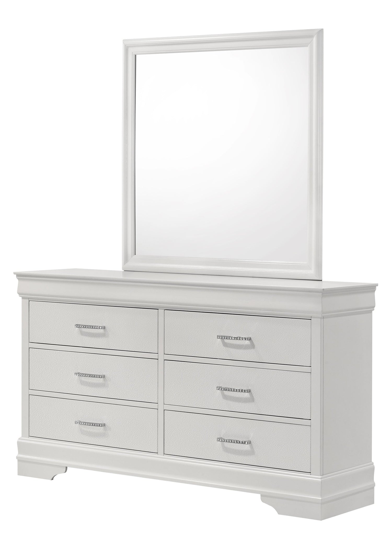 Amalia White Upholstered Panel Bedroom Set from Crown Mark - Luna Furniture