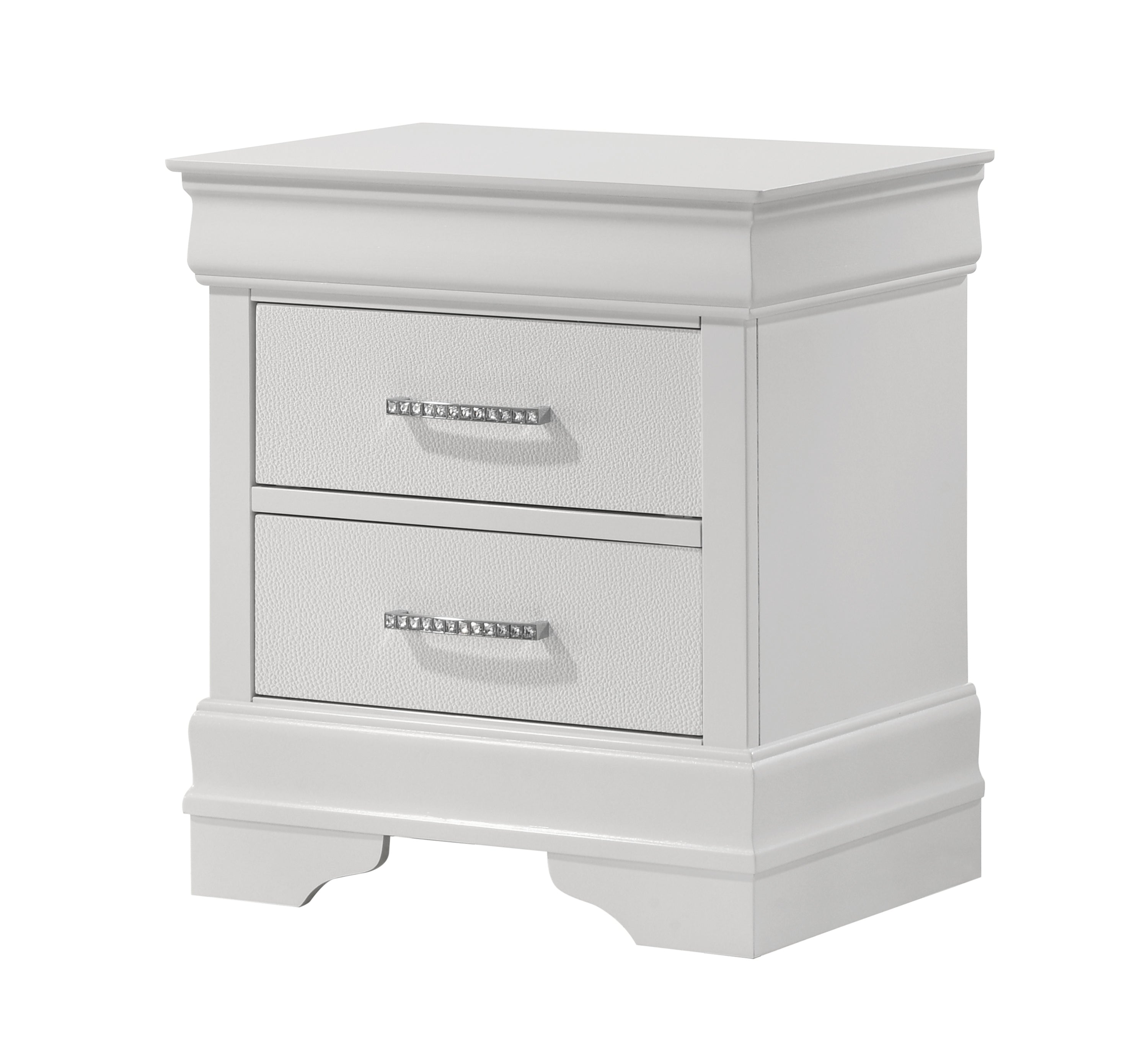 Amalia White Upholstered Panel Bedroom Set from Crown Mark - Luna Furniture