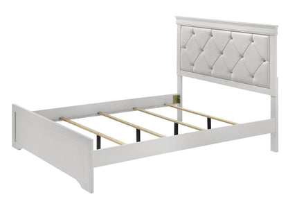 Amalia White King Panel Bed from Crown Mark - Luna Furniture