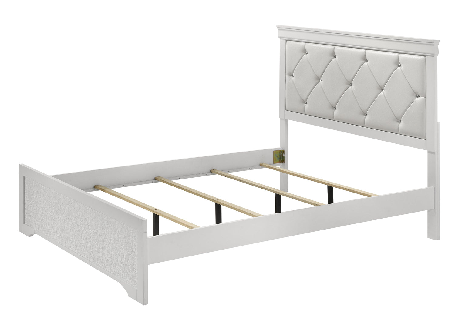 Amalia White Queen Panel Bed from Crown Mark - Luna Furniture