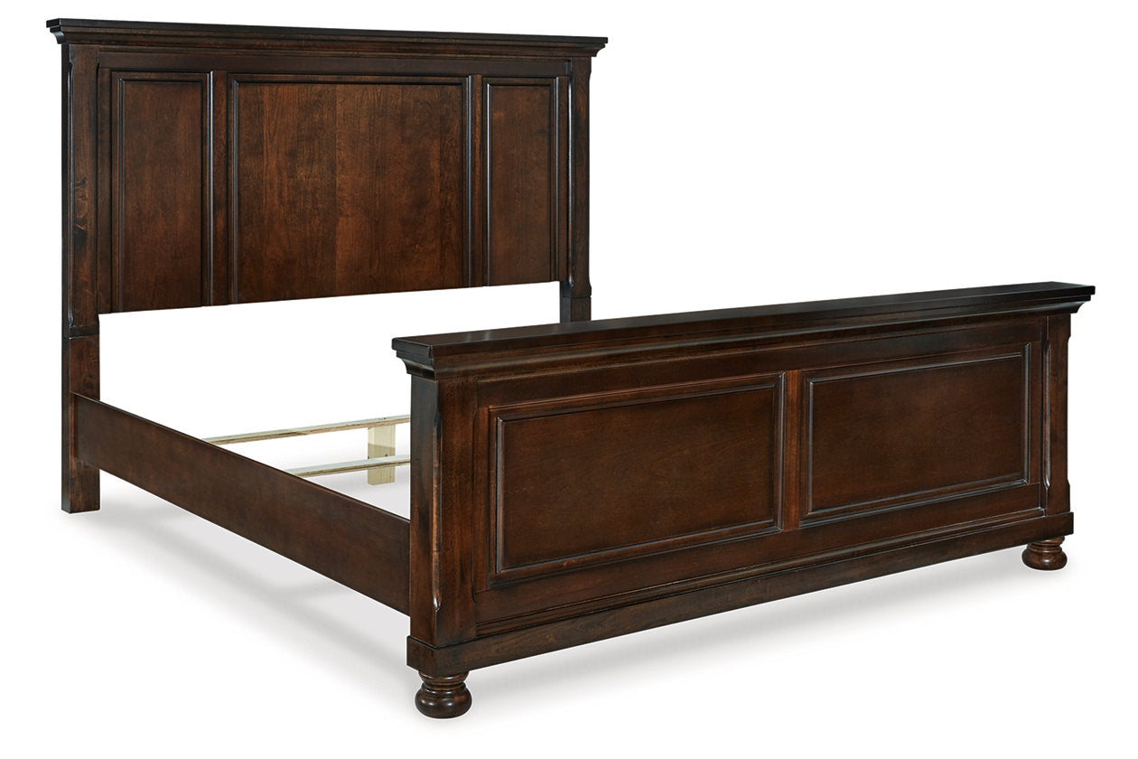 Porter Rustic Brown California King Panel Bed -  Ashley - Luna Furniture