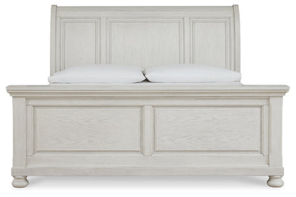 Robbinsdale Antique White Sleigh Bedroom Set from Ashley - Luna Furniture