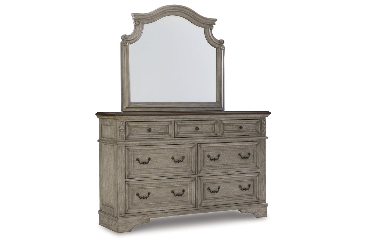 Lodenbay Antique Gray/Brown Dresser and Mirror -  Ashley - Luna Furniture