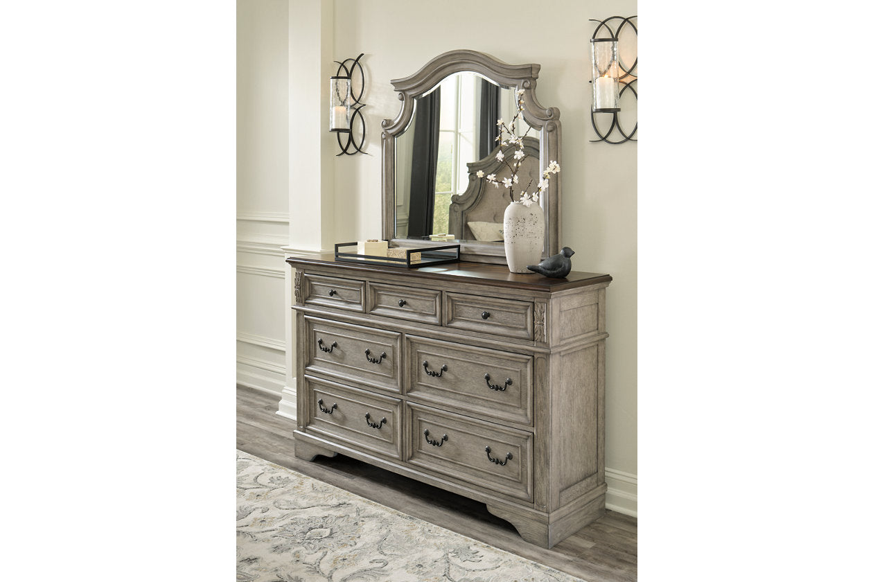 Lodenbay Antique Gray/Brown Dresser and Mirror -  Ashley - Luna Furniture