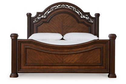 Lavinton Brown King Poster Bed -  Ashley - Luna Furniture