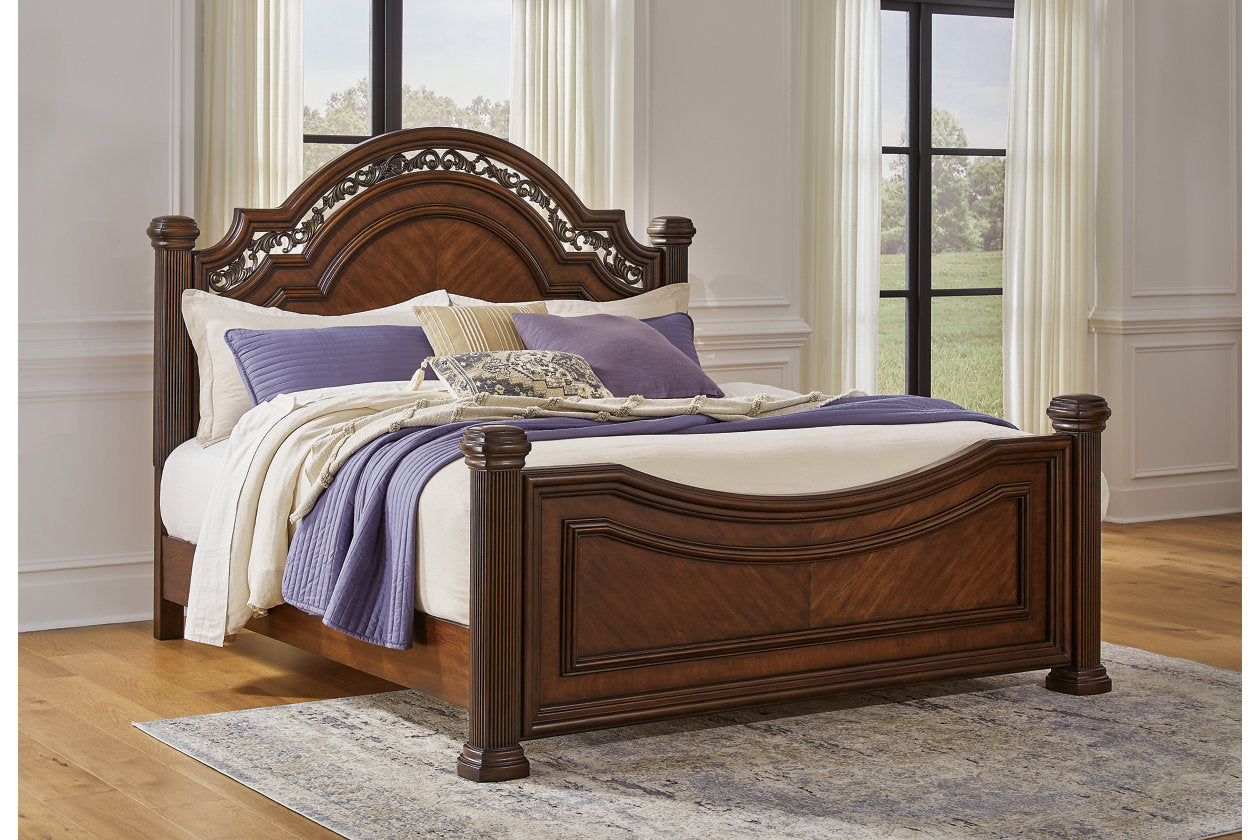 Lavinton Brown Queen Poster Bed -  Ashley - Luna Furniture