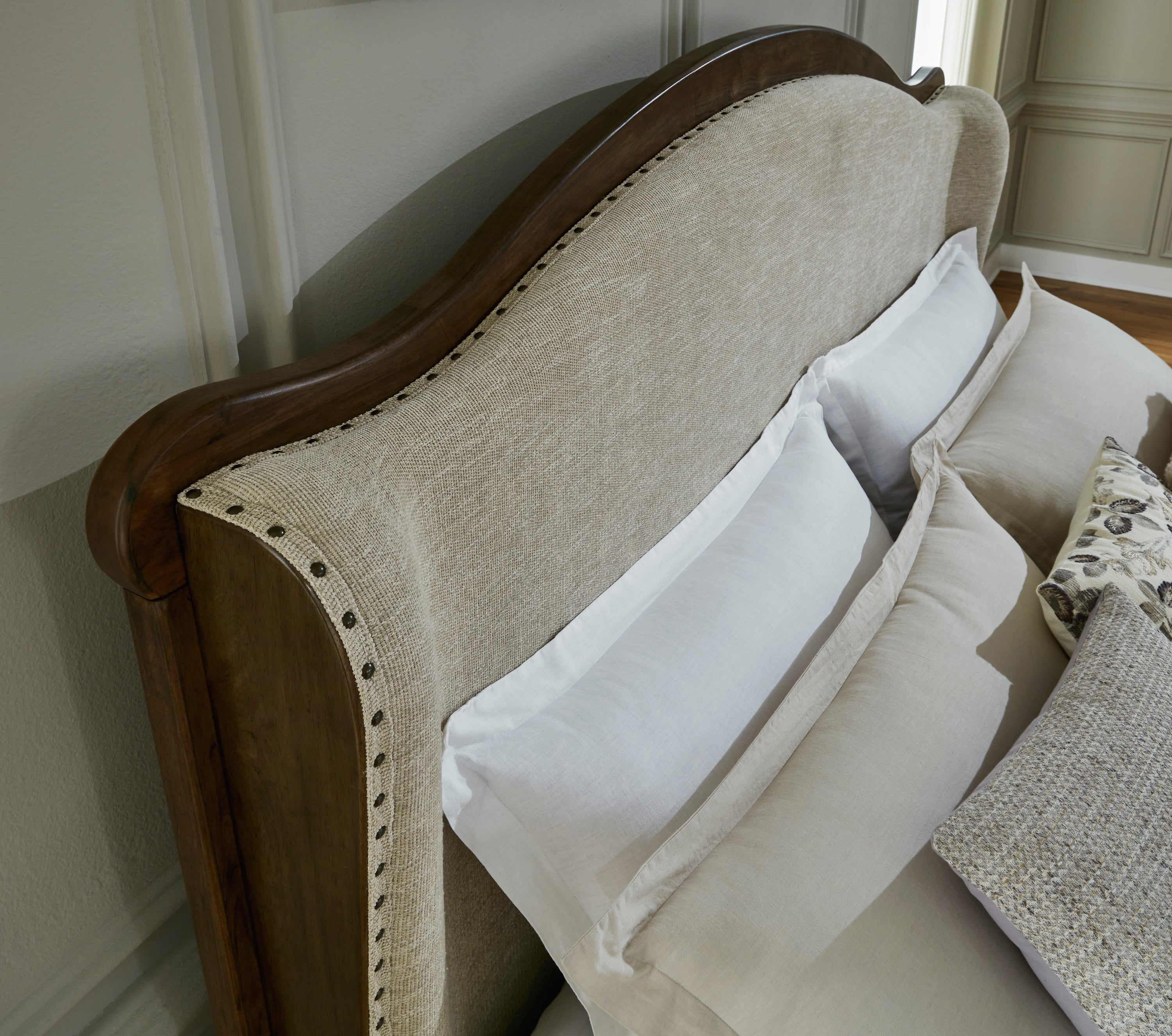 Sturlayne Brown Upholstered Panel Bedroom Set from Ashley - Luna Furniture