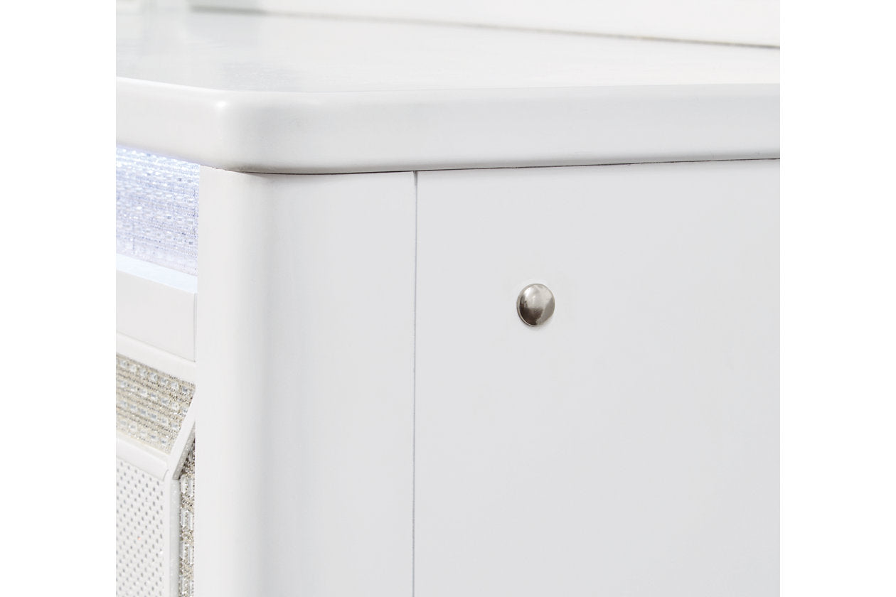 Chalanna White Dresser and Mirror -  Ashley - Luna Furniture