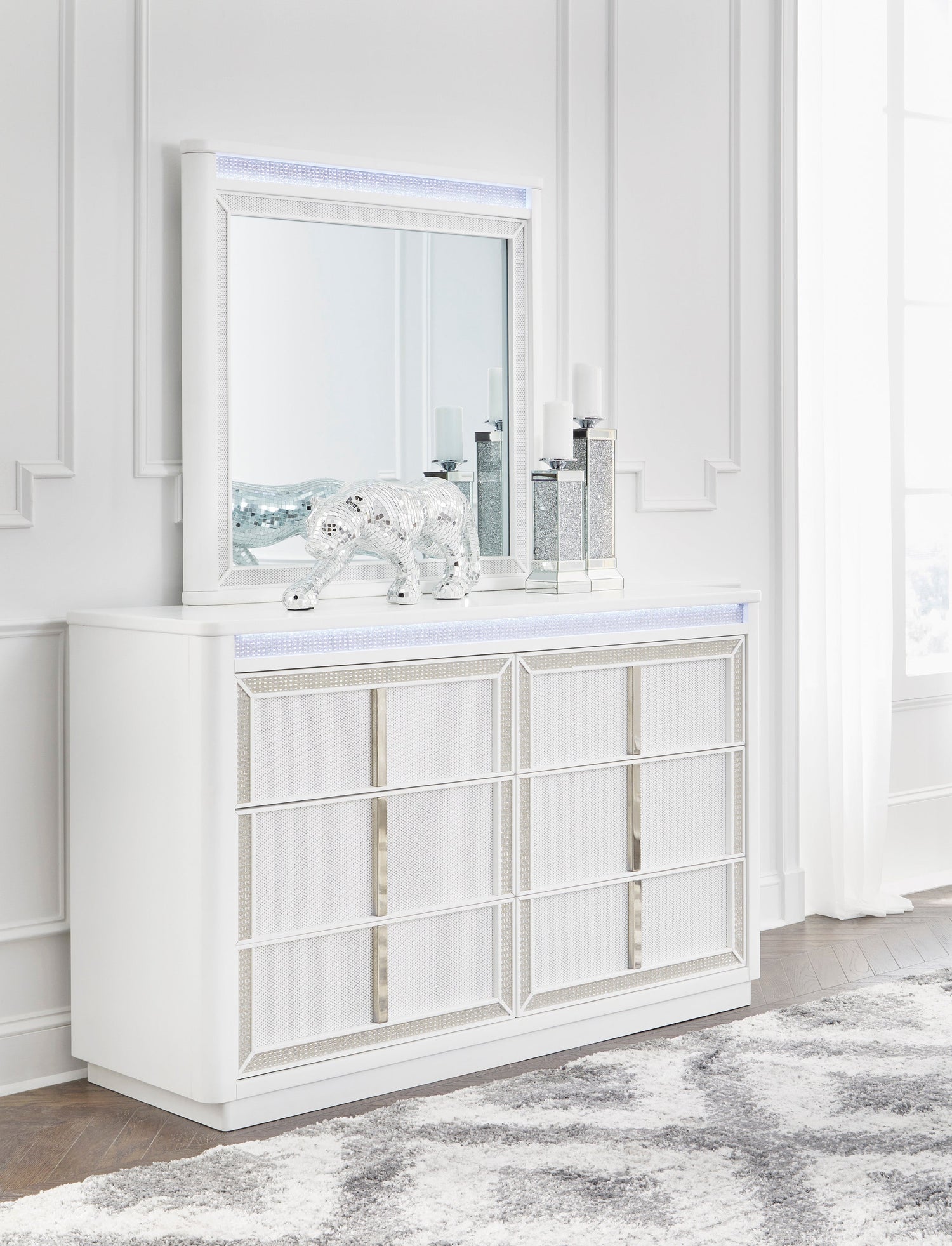 Chalanna White Upholstered Panel Storage Bedroom Set from Ashley - Luna Furniture