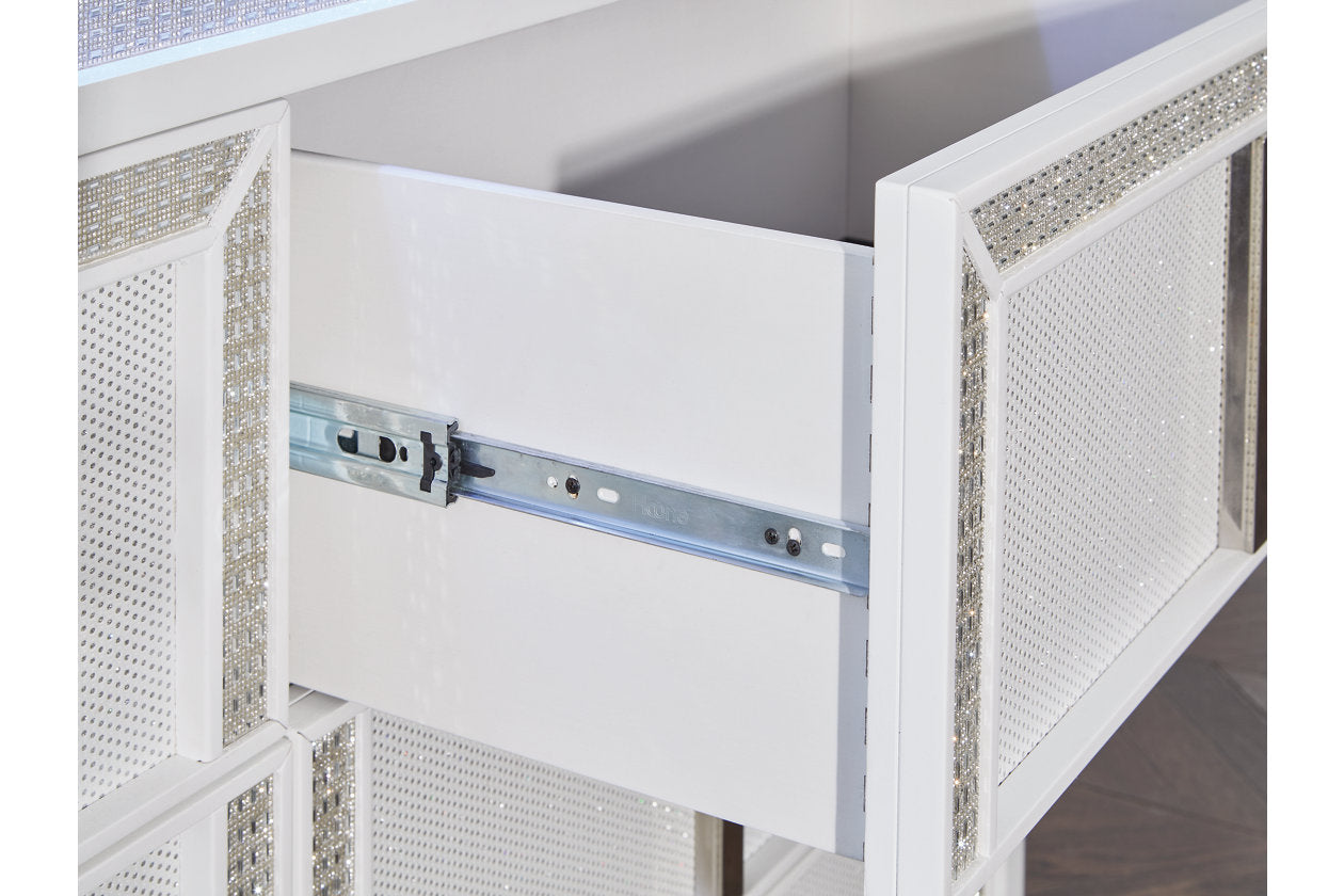 Chalanna White Dresser and Mirror -  Ashley - Luna Furniture