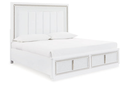 Chalanna White Queen Upholstered Storage Bed -  Ashley - Luna Furniture