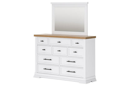 Ashbryn White/Natural Dresser and Mirror -  Ashley - Luna Furniture