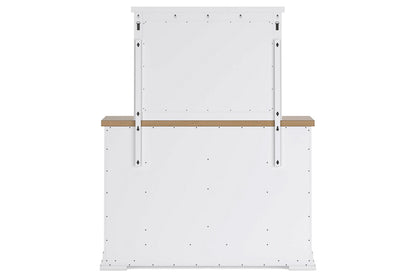 Ashbryn White/Natural Dresser and Mirror -  Ashley - Luna Furniture