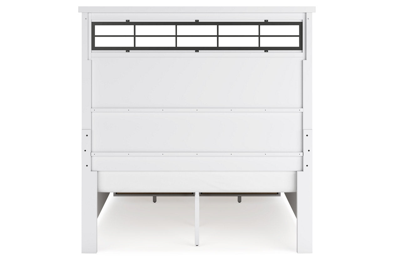 Ashbryn White/Natural Queen Platform Storage Bed -  Ashley - Luna Furniture