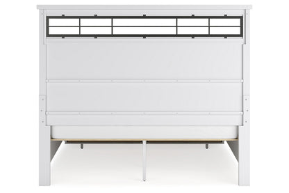 Ashbryn White/Natural California King Panel Storage Bed -  Ashley - Luna Furniture