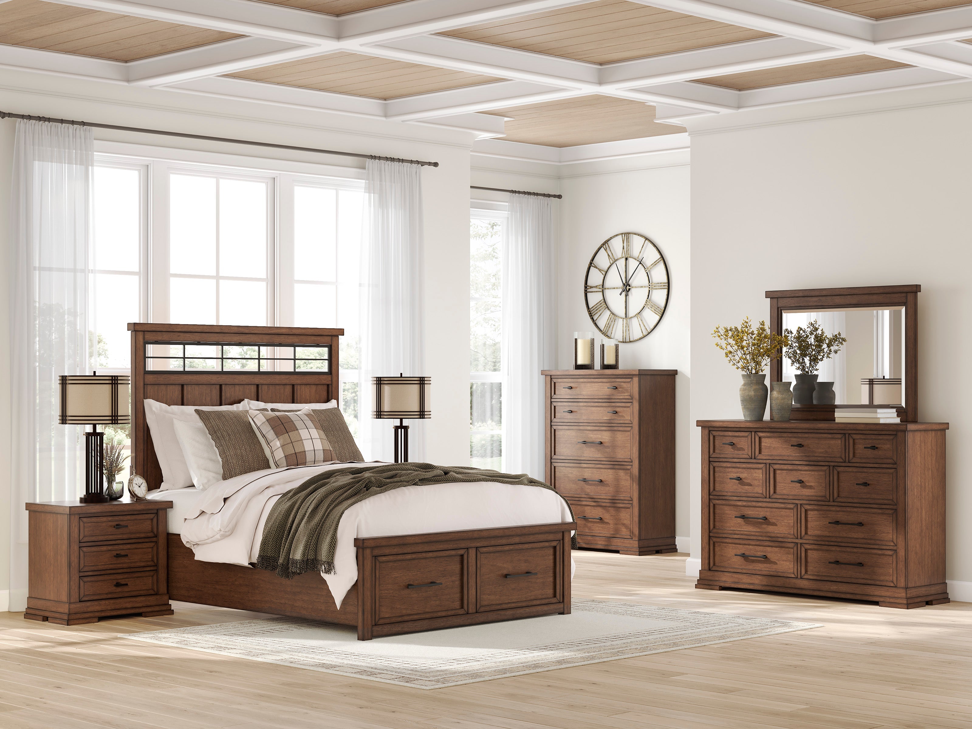 Taffenbrook Medium Brown Panel Bedroom Set from Ashley - Luna Furniture