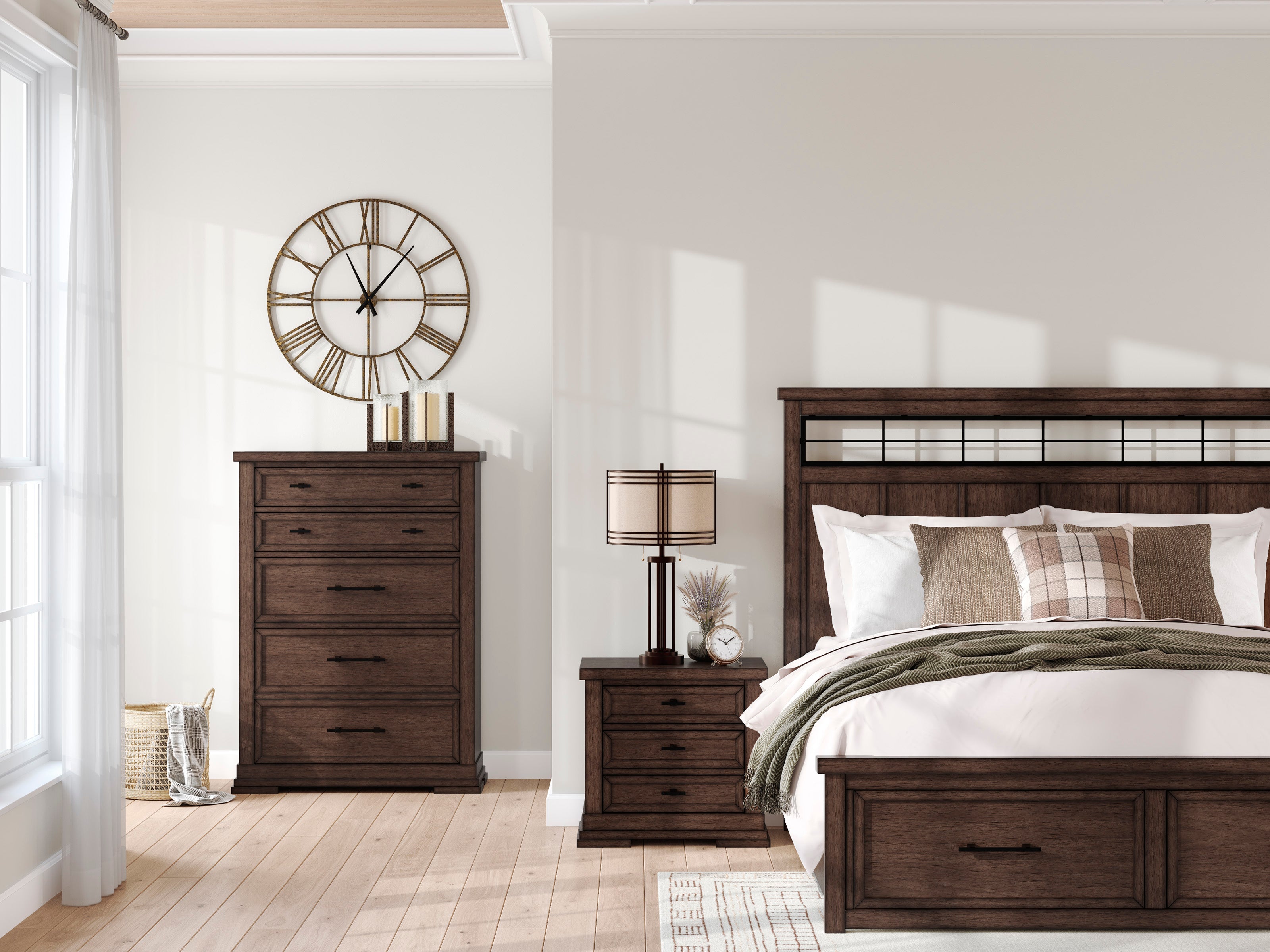 Taffenbrook Medium Brown Panel Bedroom Set from Ashley - Luna Furniture
