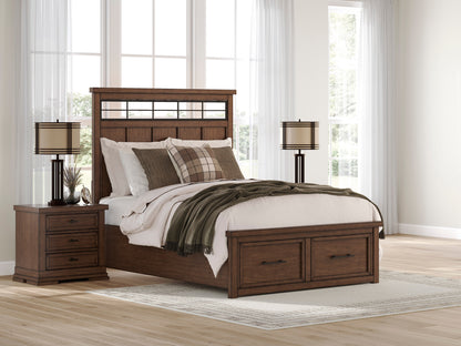 Taffenbrook Medium Brown Queen Panel Bed from Ashley - Luna Furniture
