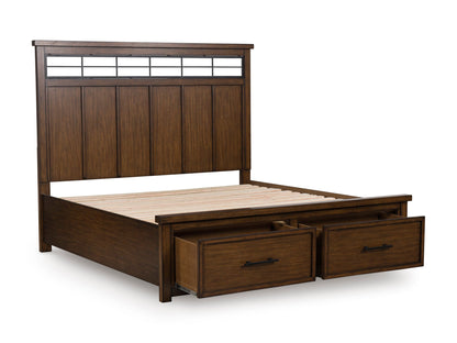 Taffenbrook Medium Brown King Panel Bed from Ashley - Luna Furniture