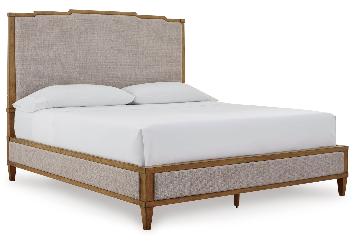Sharlance Light Brown Queen Upholstered Panel Bed from Ashley - Luna Furniture