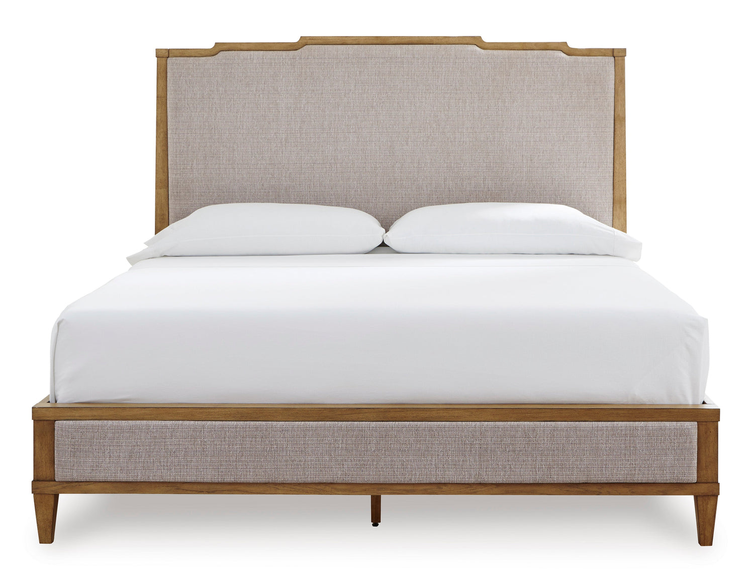 Sharlance Light Brown Queen Upholstered Panel Bed from Ashley - Luna Furniture