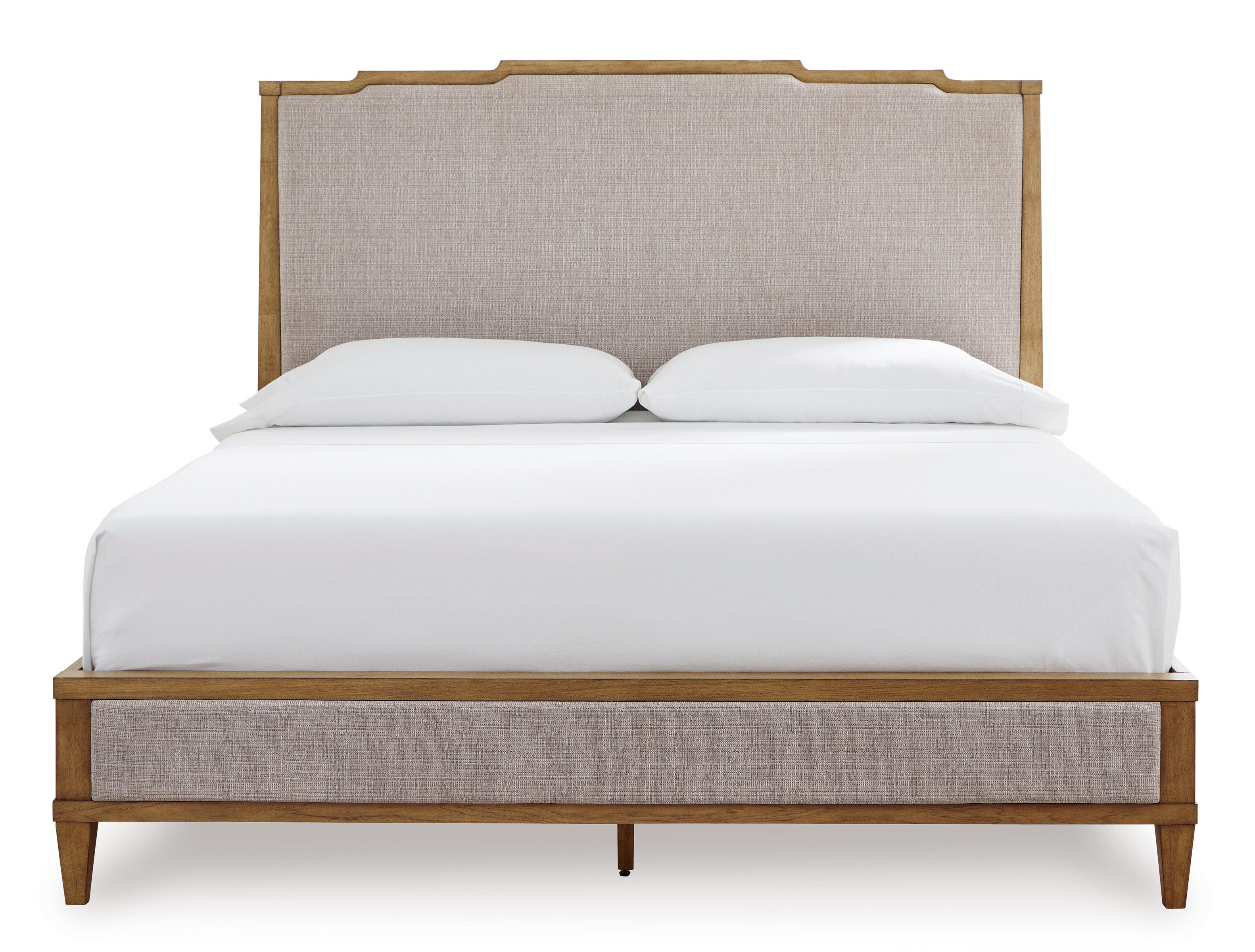 Sharlance Light Brown Queen Upholstered Panel Bed from Ashley - Luna Furniture