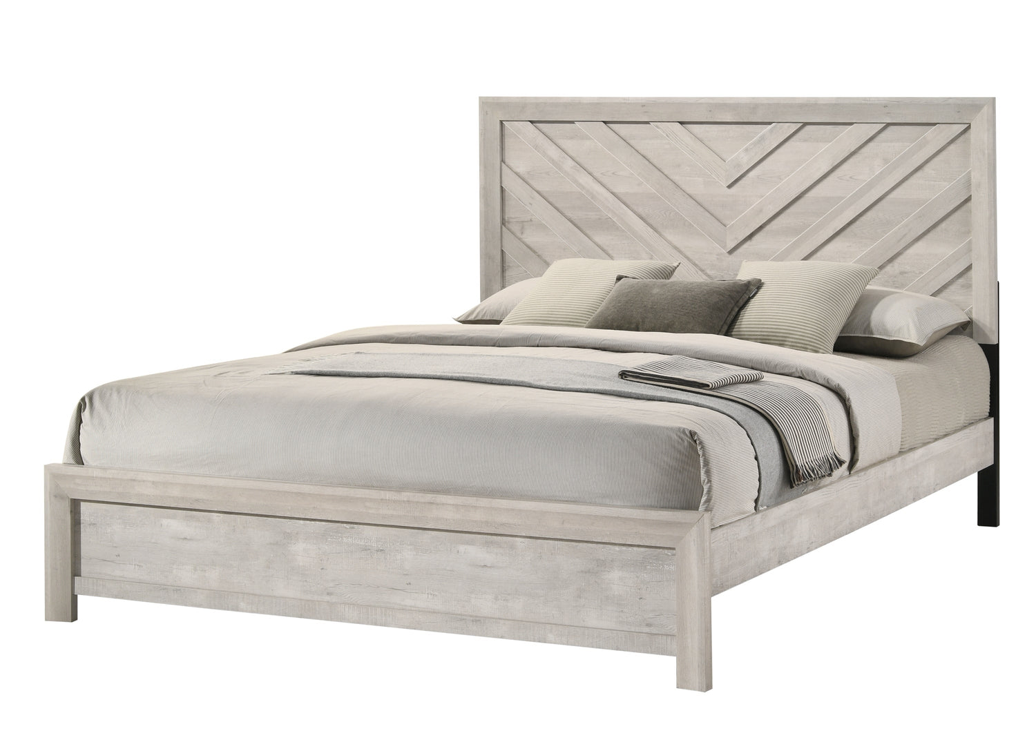 Valor Beige King Panel Bed from Crown Mark - Luna Furniture