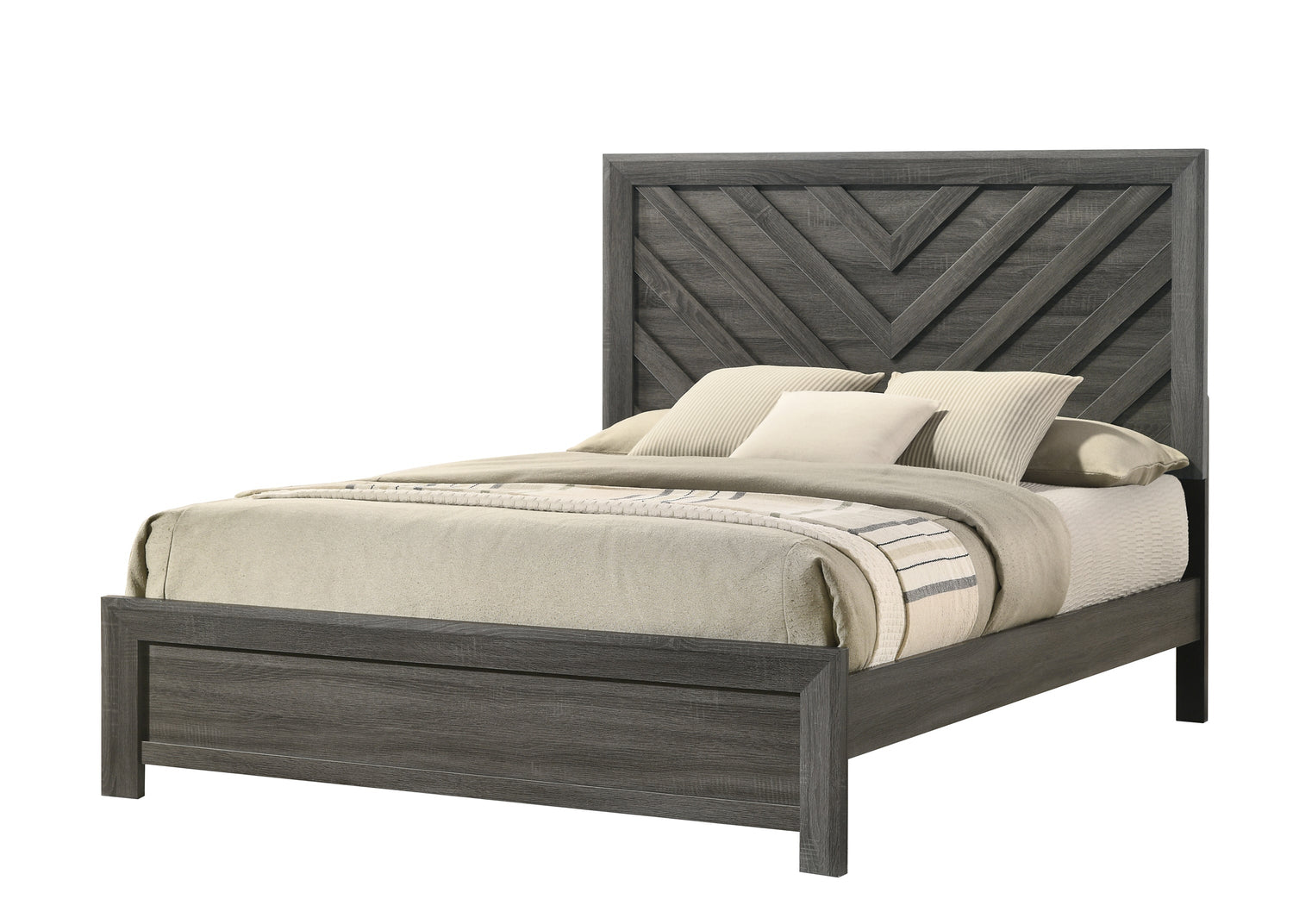 Valor Gray Twin Panel Bed from Crown Mark - Luna Furniture