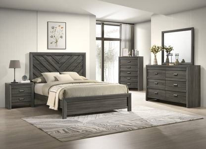 Valor Gray Full Panel Bed from Crown Mark - Luna Furniture