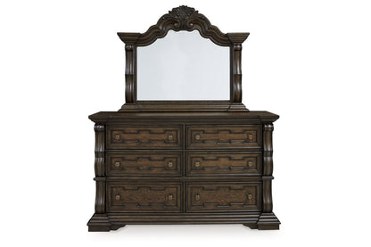 Maylee Dark Brown Dresser and Mirror from Ashley - Luna Furniture