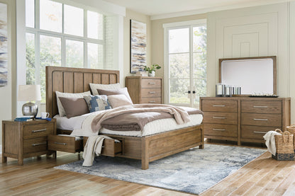 Cabalynn Light Brown Panel Storage Bedroom Set from Ashley - Luna Furniture