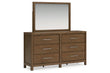 Cabalynn Light Brown Dresser and Mirror -  Ashley - Luna Furniture