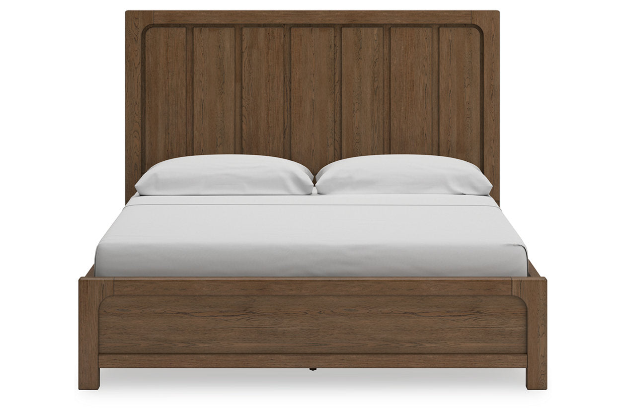 Cabalynn Light Brown California King Panel Bed with Storage -  Ashley - Luna Furniture