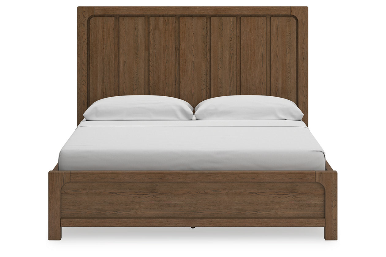 Cabalynn Light Brown King Panel Bed with Storage -  Ashley - Luna Furniture