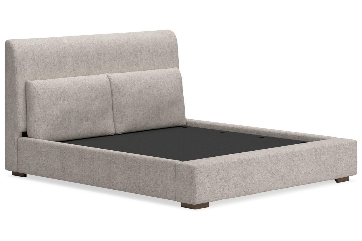 Cabalynn Light Brown Queen Upholstered Bed -  Ashley - Luna Furniture