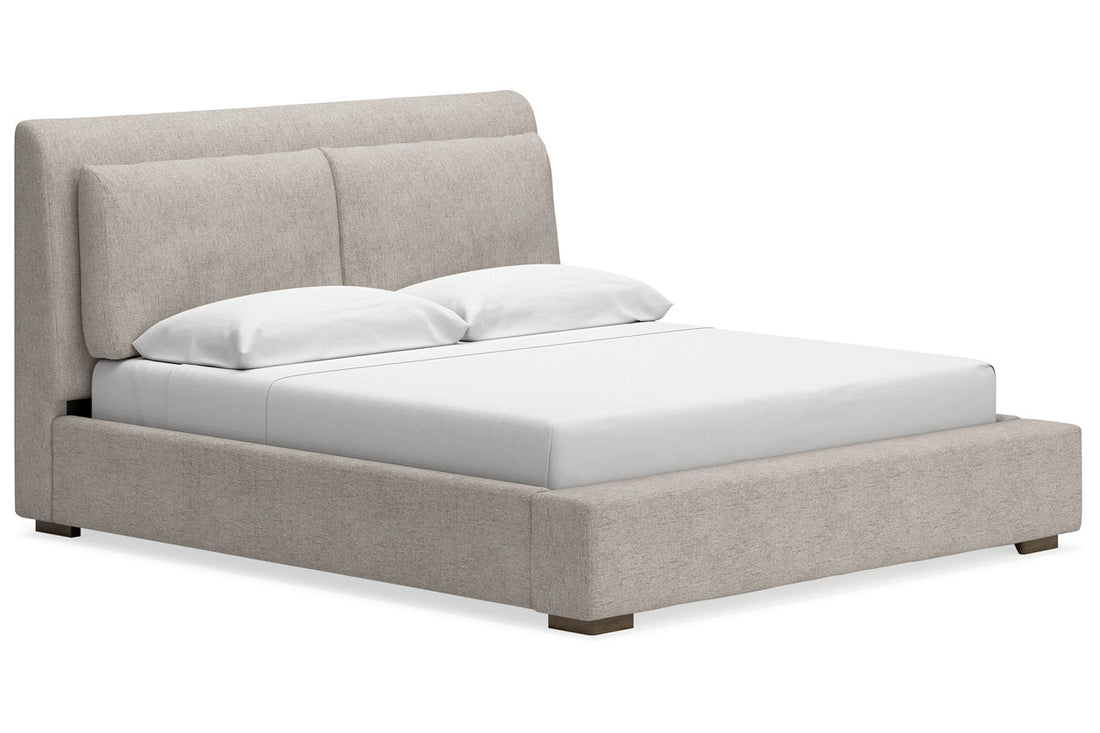 Cabalynn Light Brown Queen Upholstered Bed -  Ashley - Luna Furniture