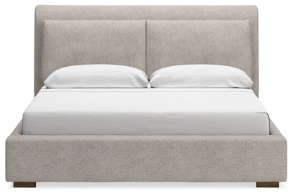 Cabalynn Light Brown California King Upholstered Bed -  Ashley - Luna Furniture