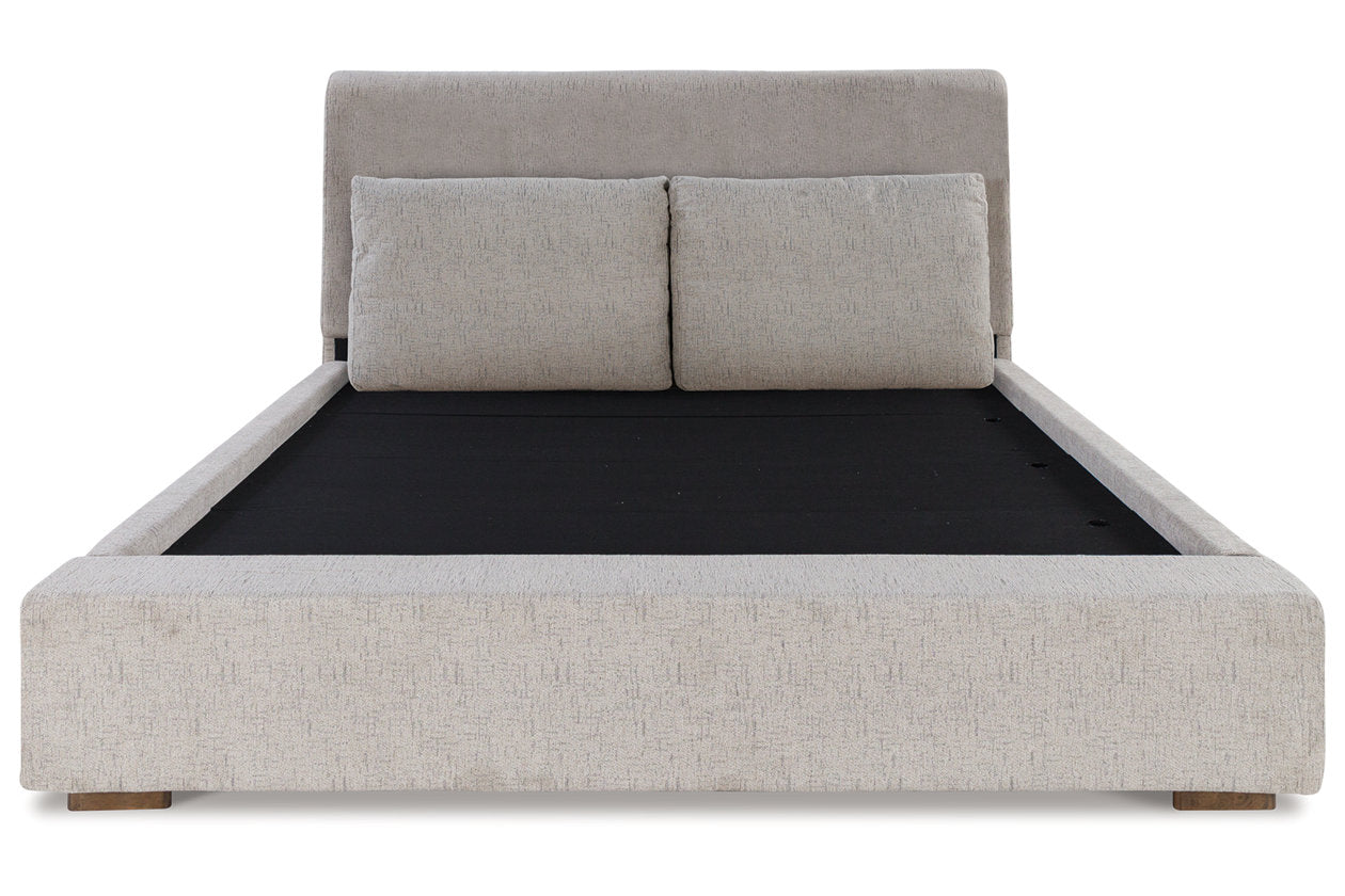 Cabalynn Light Brown King Upholstered Bed -  Ashley - Luna Furniture