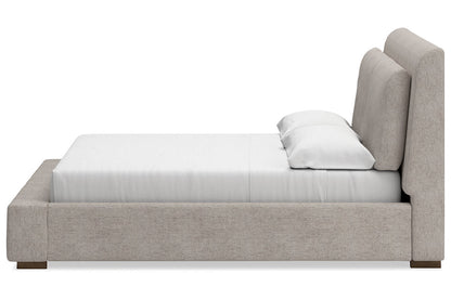 Cabalynn Light Brown Queen Upholstered Bed -  Ashley - Luna Furniture