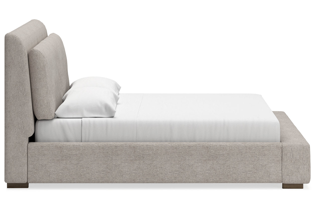 Cabalynn Light Brown Queen Upholstered Bed -  Ashley - Luna Furniture