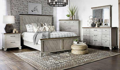 Bear Creek White/Smoke Bedroom Set