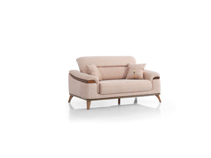Beta Convertible Loveseat in Beige
