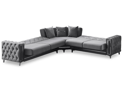 Bolivya Convertible Sectional Sofa in Grey