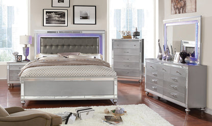 Brachium Silver Contemporary Bedroom Set