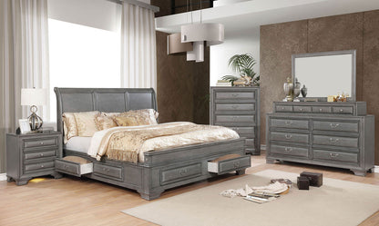 Brandt Gray Transitional Storage Bedroom Set