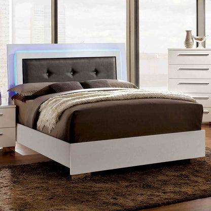 Clementine Glossy White Contemporary Bedroom Set