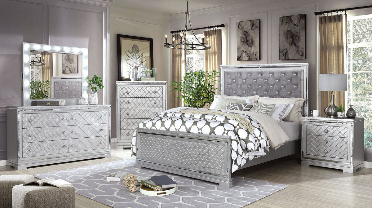 Belleterre Silver Glam Bedroom Set